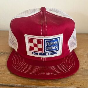 Vintage 80s 90s  K Brand Purina Chow Trucker Hat